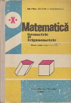 Matematica. Geometrie si Trigonometrie - Manual pentru clasa a X-a